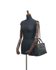 Christian DOR Cannage CD Logo Charm Two-way Handbag Shoulder bag Black Vintage cgj