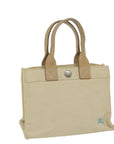 BBERRY Blue Label Hand Bag Canvas Beige Auth ti