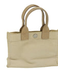 BBERRY Blue Label Hand Bag Canvas Beige Auth ti