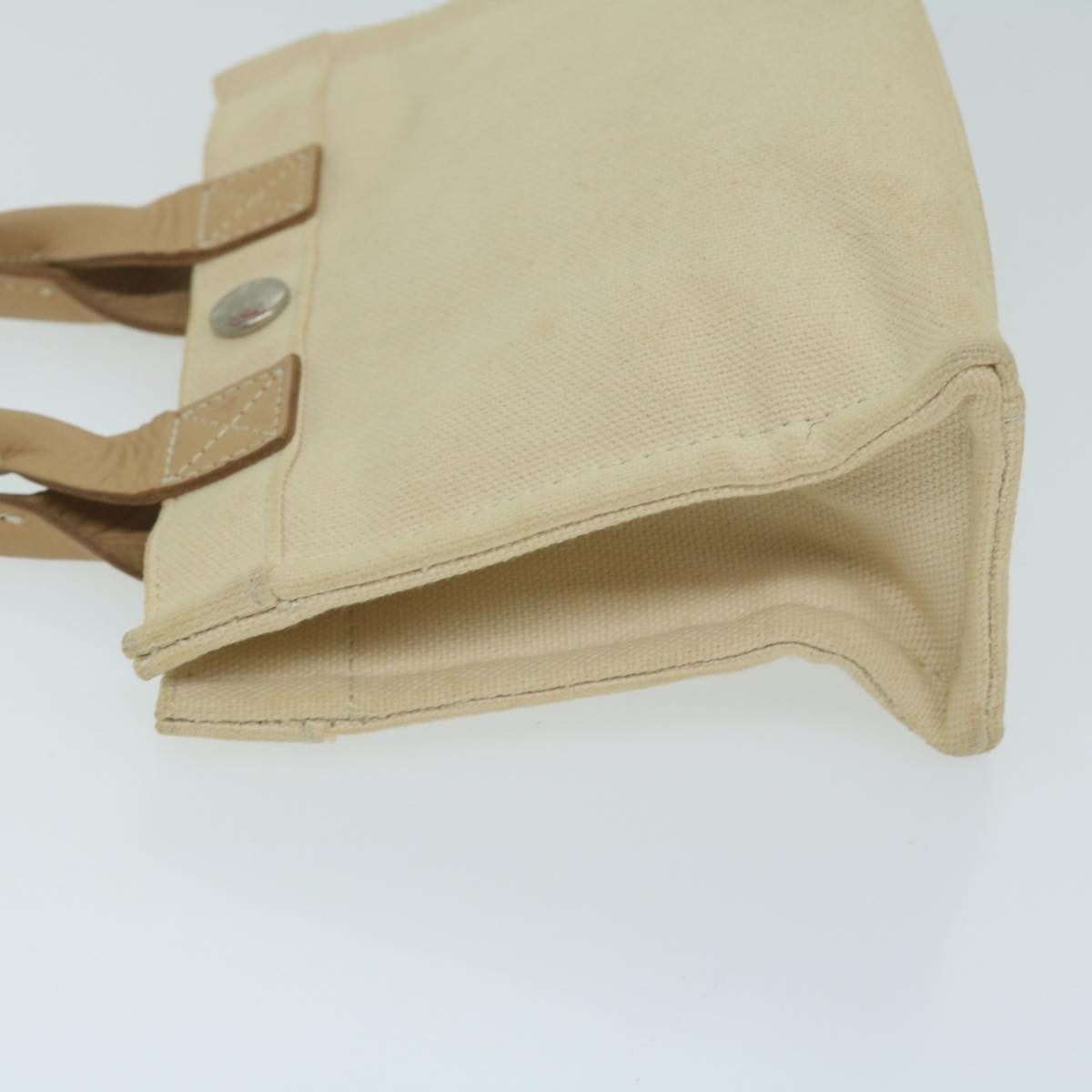 BBERRY Blue Label Hand Bag Canvas Beige Auth ti