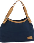 BBERRY Blue Label Tote Bag Canvas Navy Auth ti