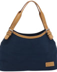 BBERRY Blue Label Tote Bag Canvas Navy Auth ti