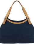 BBERRY Blue Label Tote Bag Canvas Navy Auth ti