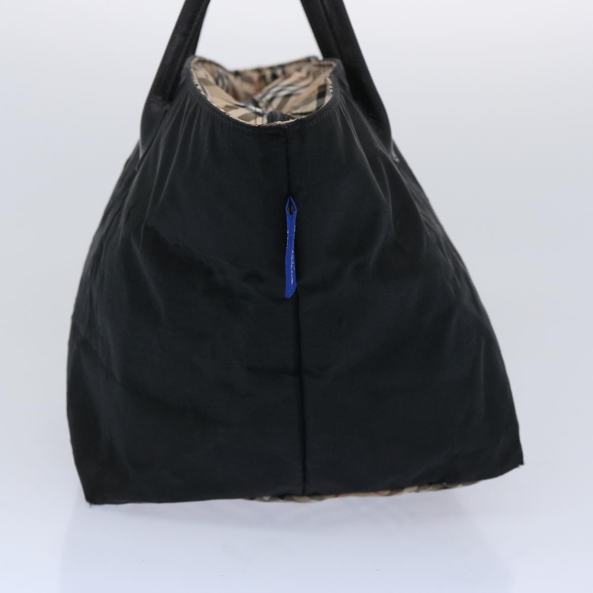 BBERRY Blue Label Tote Bag Nylon Beige Auth ti