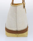 BBERRY Blue Label Tote Bag Canvas Beige Auth ti