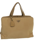 PRD Hand Bag Nylon Beige Auth ti
