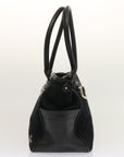 BBERRY Blue Label Hand Bag Wool Black Auth ti