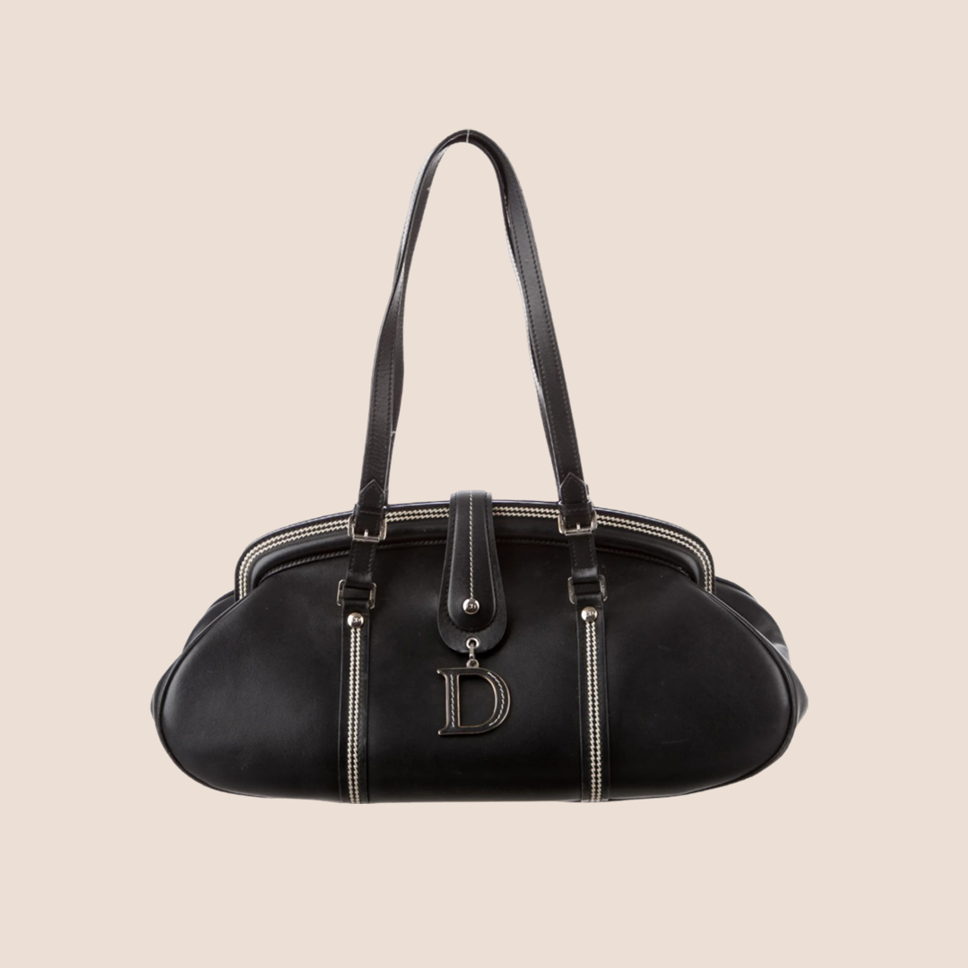 CHRISTIAN DOR BLACK FRAME DETECTIVE BAG