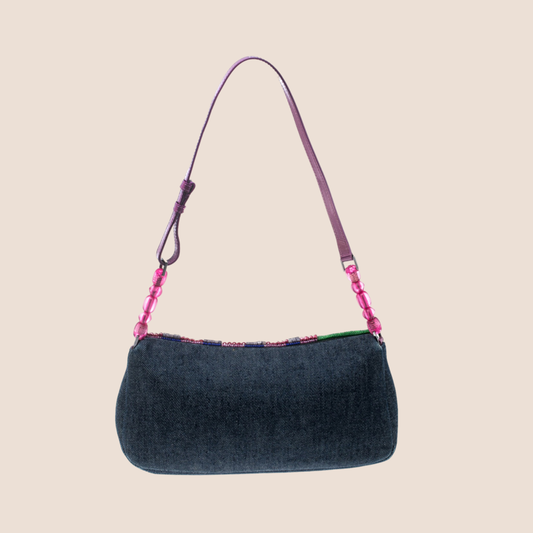 CHRISTIAN DOR BEADED MULTICOLOUR MALICE SHOULDER BAG