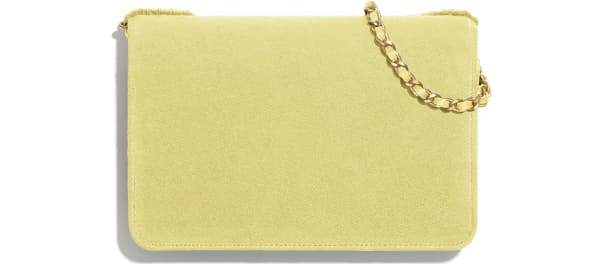 Chanel Wallet On Chain – WOC Classic Caviar SiLVer-Toned Metal Light Yellow