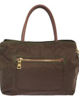 PRD Hand Bag Nylon way Brown Auth yk