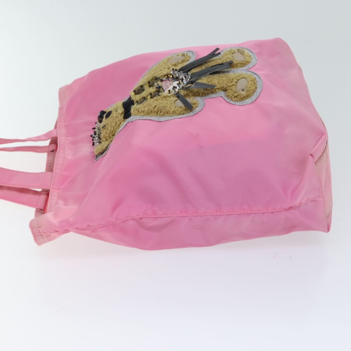 PRD Hand Bag Nylon Pink Auth yk