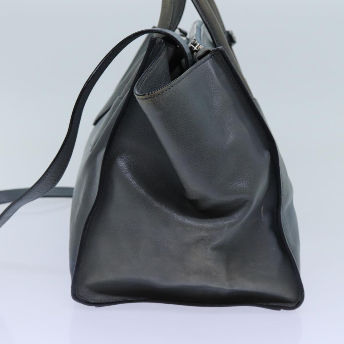PRD Hand Bag Leather way Blue Auth yk