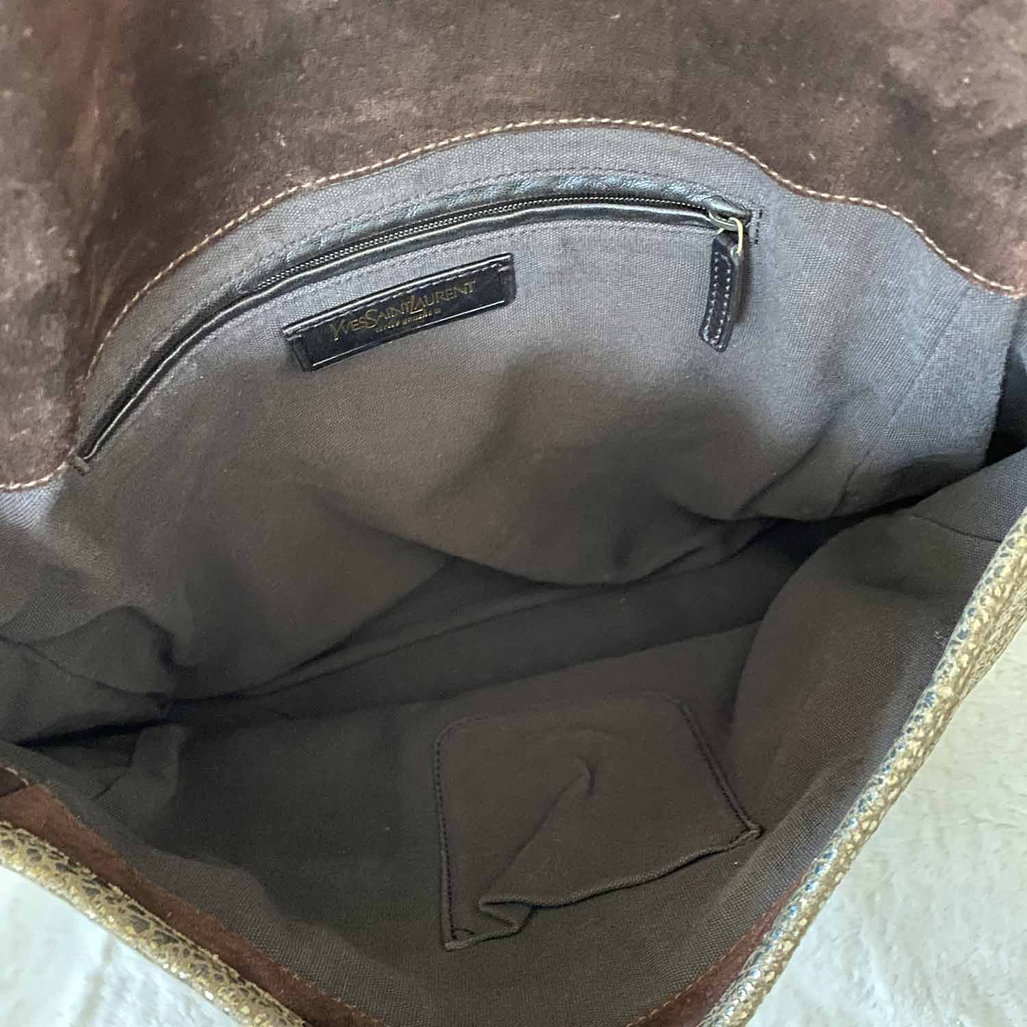 YSL Vintage Metallic Shoulder Bag