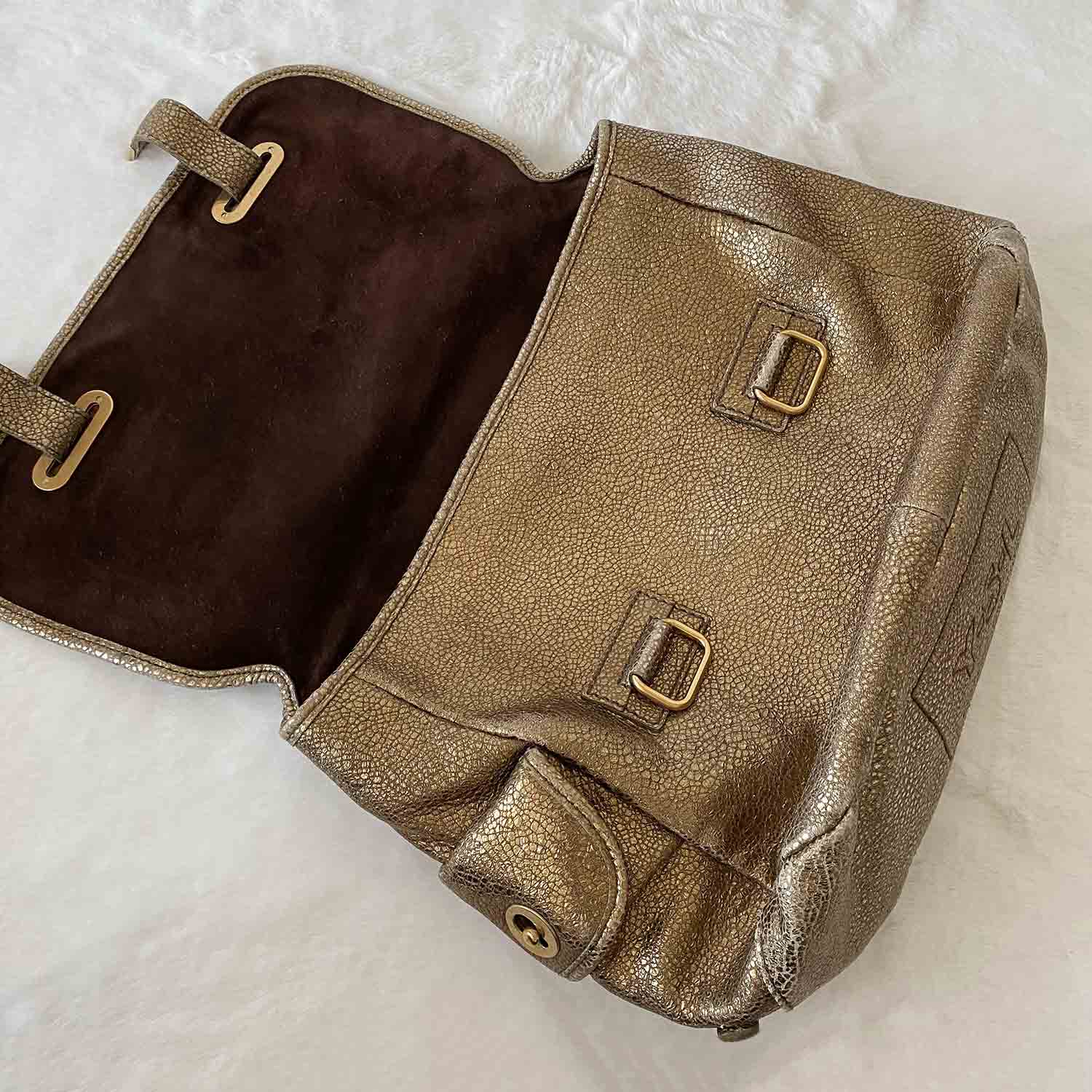 YSL Vintage Metallic Shoulder Bag